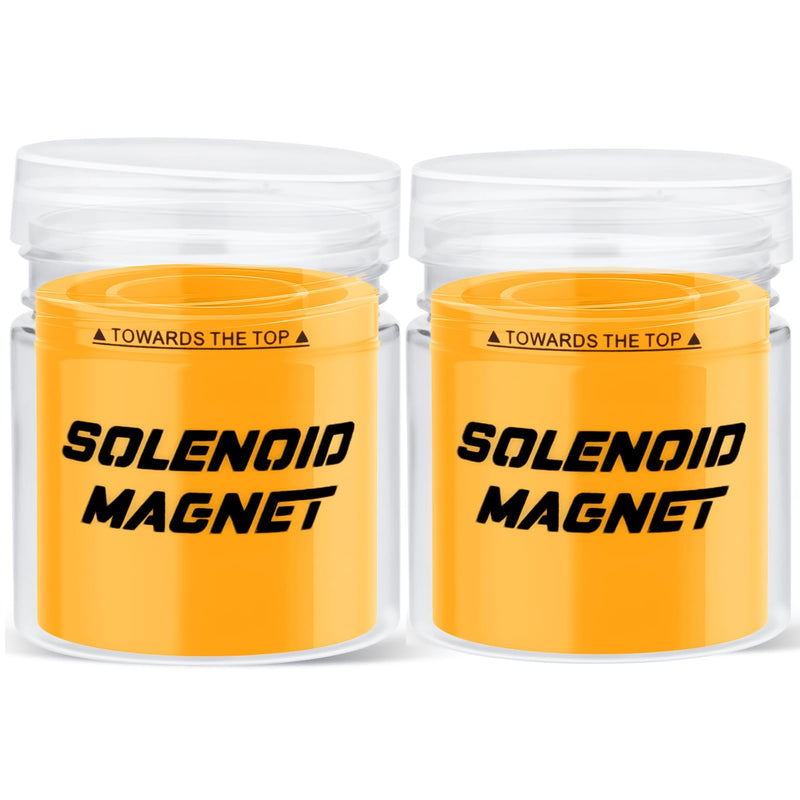 2 Pcs Solenoid Magnet, Solenoid Valve Magnet Tool #TLMKC, Solenoid Valve Troubleshooting Magnet Tool 18mm, Fits Most Industry Valves (Included Cannister Case)
