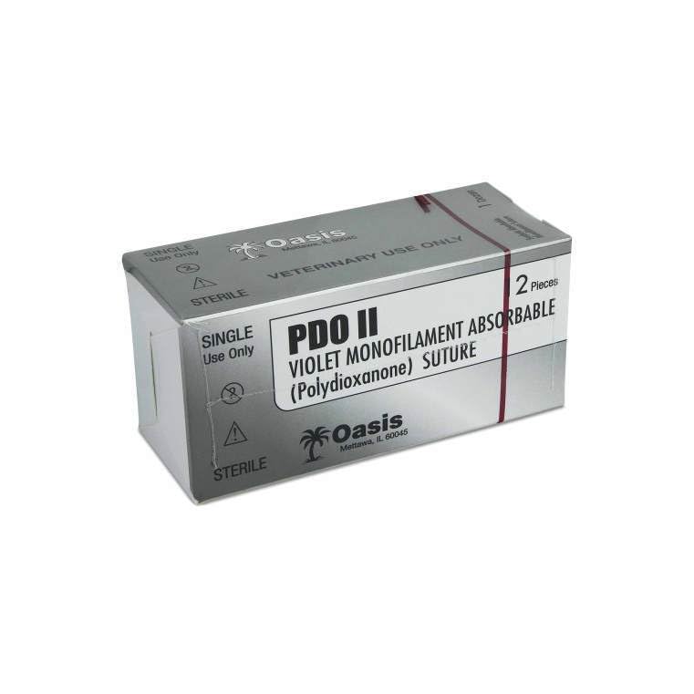 [Australia - AusPower] - Oasis PDO (Polydioxanone) Surgical Suture, 2-0, (CP-1) 1/2 36/37mm Reverse Cutting Needle, 75cm, 12/Box, Veterinary Use 