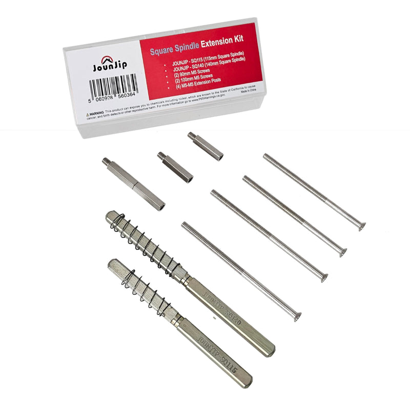 [Australia - AusPower] - JOUNJIP Square Spindle Thick Door Extension Kit - for Mechanical Keyless Door Locks Custom Gates and Doors - Deadbolt Conversion Kit, Accommodates 2 3/8 inch to 4 inch Door Thicknesses 