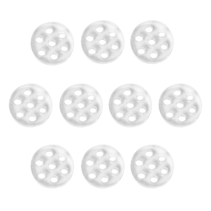 [Australia - AusPower] - 10PCS Diameter 0.313'' (8mm) Glass Screen Filters Small Pipe Screens High Borosilicate Glass Screen with 7 Honeycomb Holes 