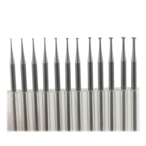 Luo ke 45° hart burr 3/32-inch shank lapidary cutting burrs, 12-piece set