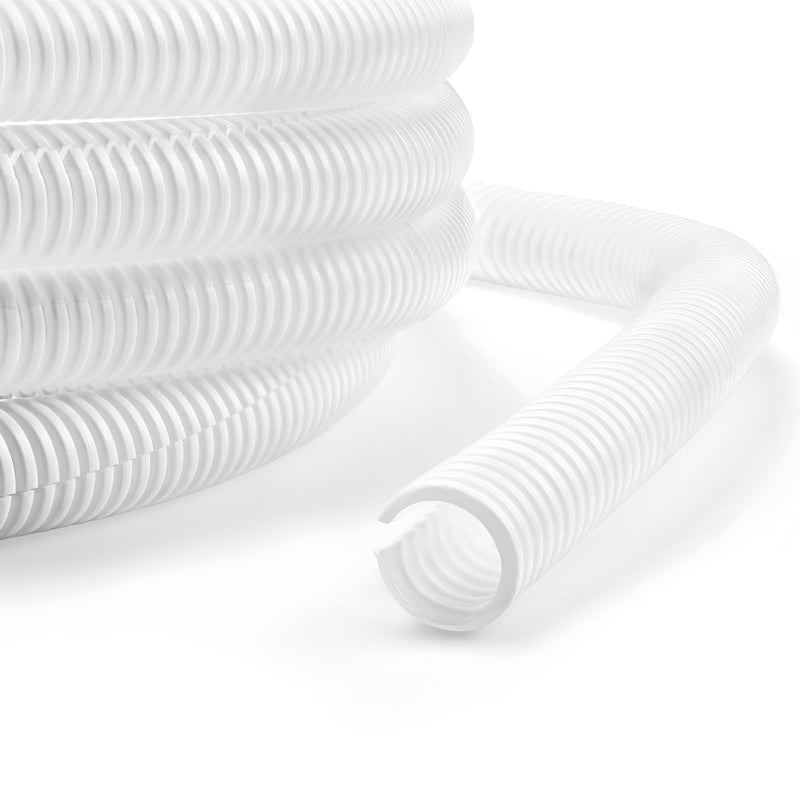 [Australia - AusPower] - YCLYC 33ft 1/2inch Cable Management, White Wire Loom Tubing Cord Protector, Cable Sleeve Wire Wrap, Cord Wrap for Computer Cord Organizer, Office, Home, ect 1/2"-33ft 