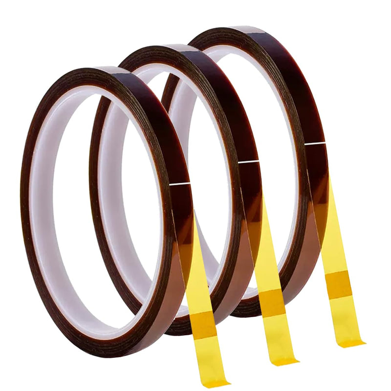 [Australia - AusPower] - Heat Tape Adhesive Heat Resistant Transfer High Temperature Tape Heat Vinyl Thermal Sublimation Press Tape No Residue for Electronics Soldering Circuit Board (10mm 108ft 3Rolls) 10mm 108ft 3Rolls 