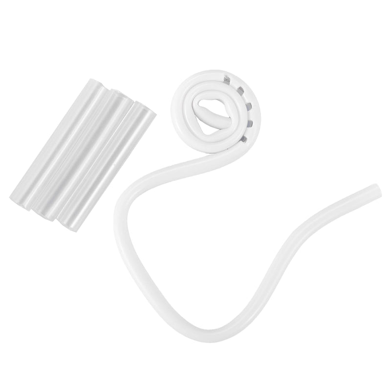 [Australia - AusPower] - JMU Dental Coiled Saliva Ejectors, Curled Saliva Ejector Tip White, 100pcs/bag, Each Bag with 3 adaptors 