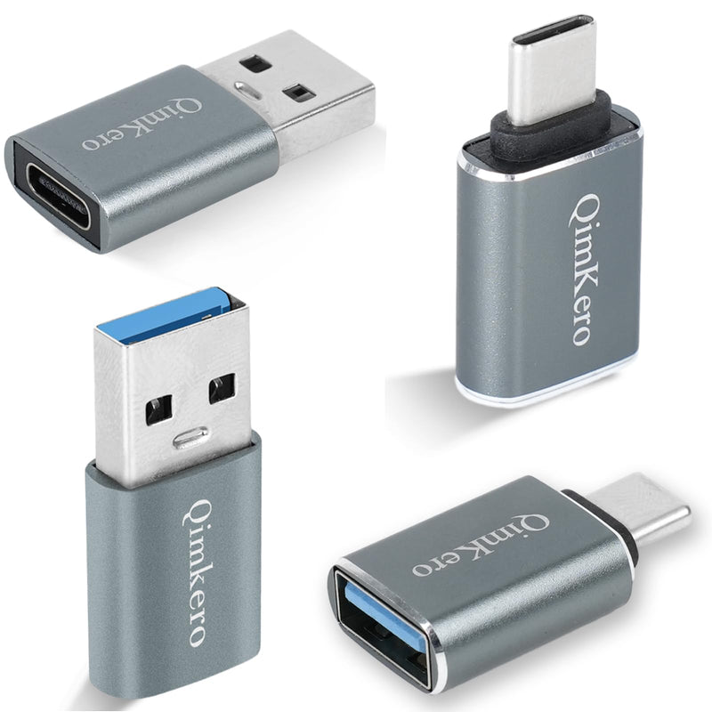 [Australia - AusPower] - (4-Pack) 2 * Type C Female to A Male Charger Converter & 2 * USB C Male to USB Female OTG Adapter, for iPhone 12, 13, 14, 15, Apple, AirPods, iPad, MacBook, Samsung Galaxy S23, S22,MacBookPro 