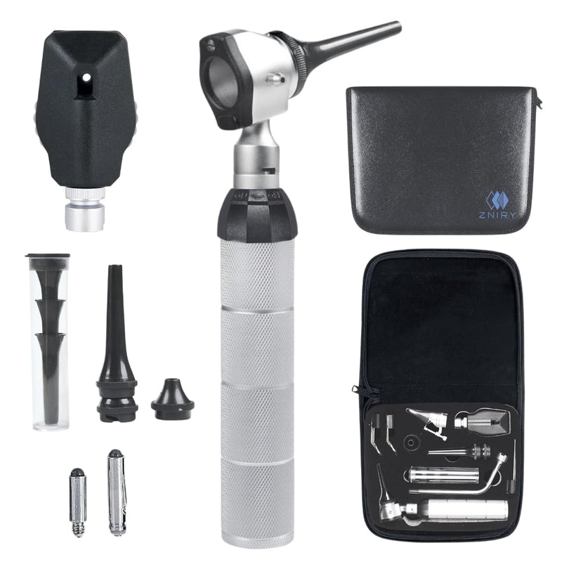 [Australia - AusPower] - Veterinary LED ENT Otoscope Diagnostic Set, with 12 Various Diagnostic Instruments 