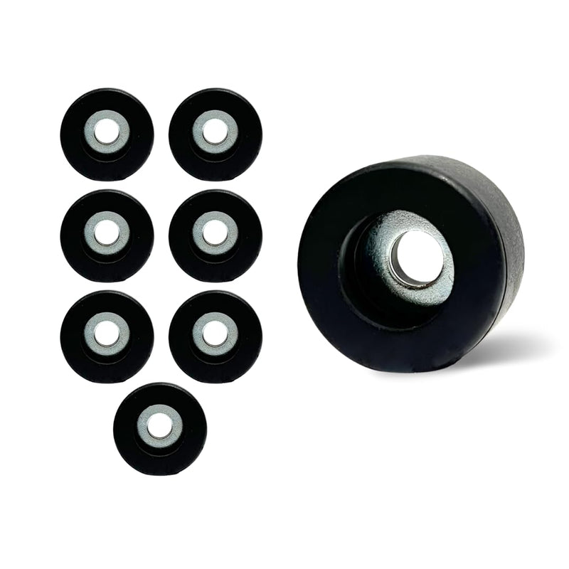 [Australia - AusPower] - 8 Pack Bumper Feet with Stainless Steel Washers, 1 Inch, Waterproof Isolation/Anti-Vibration Bumper Feet for License Plates, Air Compressors, Pressure Washers, Speakers, and Other Machinery 8 