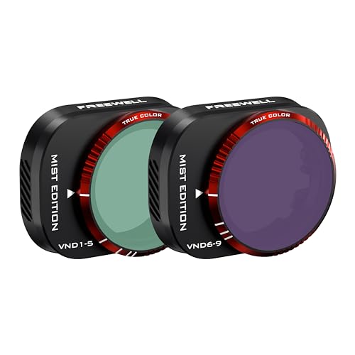 Freewell Mist Edition VND1-5 Stop, VND6-9 Stop 2 Pack Filters for Mini 4Pro VNDXMIST Mini 4 Pro