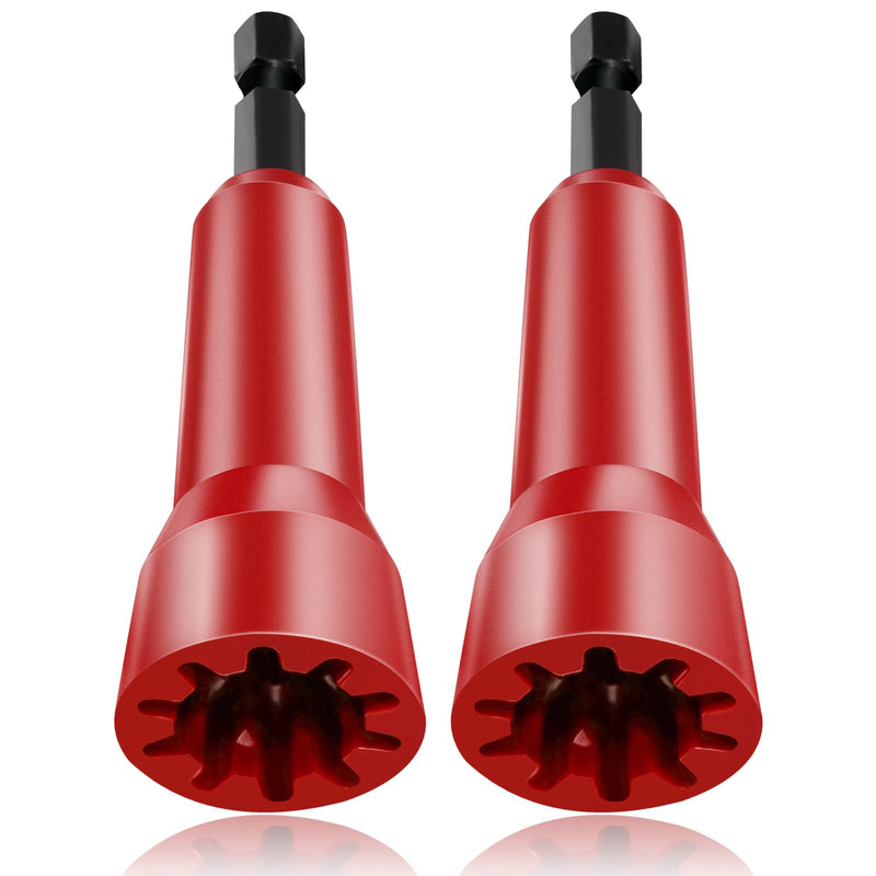 [Australia - AusPower] - Wire Twister Tool,Wire Twister Tool for Drill, Wire Twister Electrician Driver Wire Bending with 1/4 Chuck for Wire and Man Drill(2 Pack-red) 2 Pack-red 