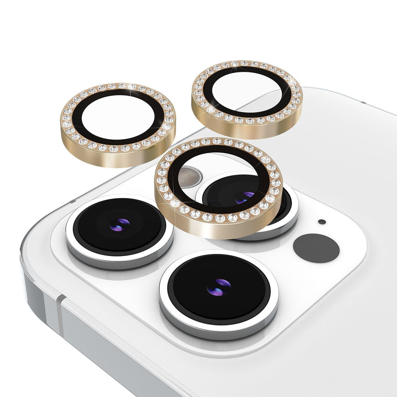 [Australia - AusPower] - Kate Spade New York iPhone 15 Pro/iPhone 15 Pro Max Camera Lens Protector with Aluminum Rings - Crystal 