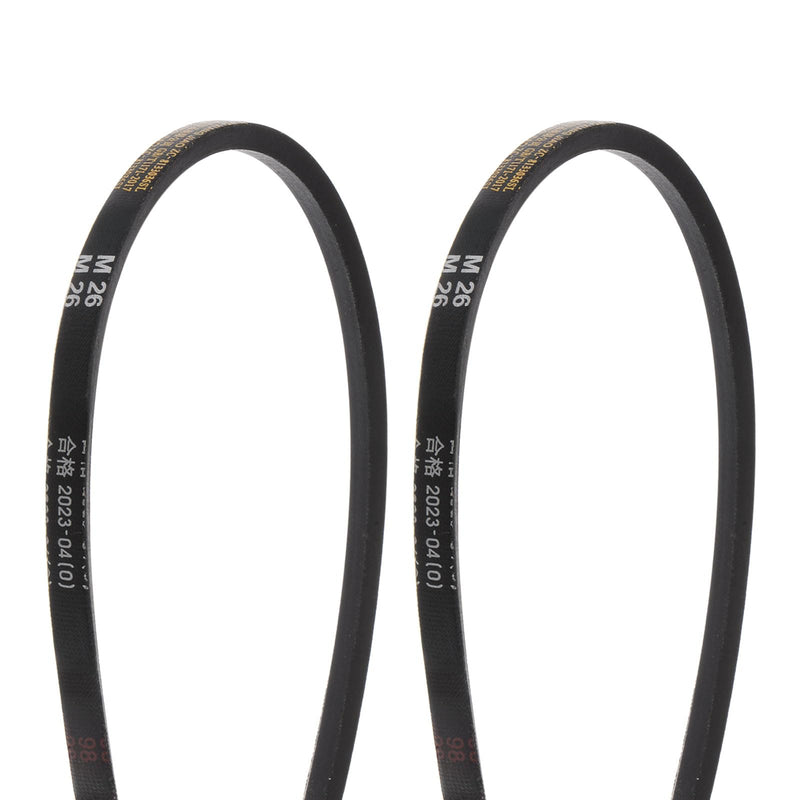 [Australia - AusPower] - HARFINGTON 2Pcs M-26 Rubber V Belt Drive Transmission Belt 26" Pitch Girth 10mm Width 5.5mm Height JIS Standard Industrial Power Belt for Machinery Mower 26" 2 