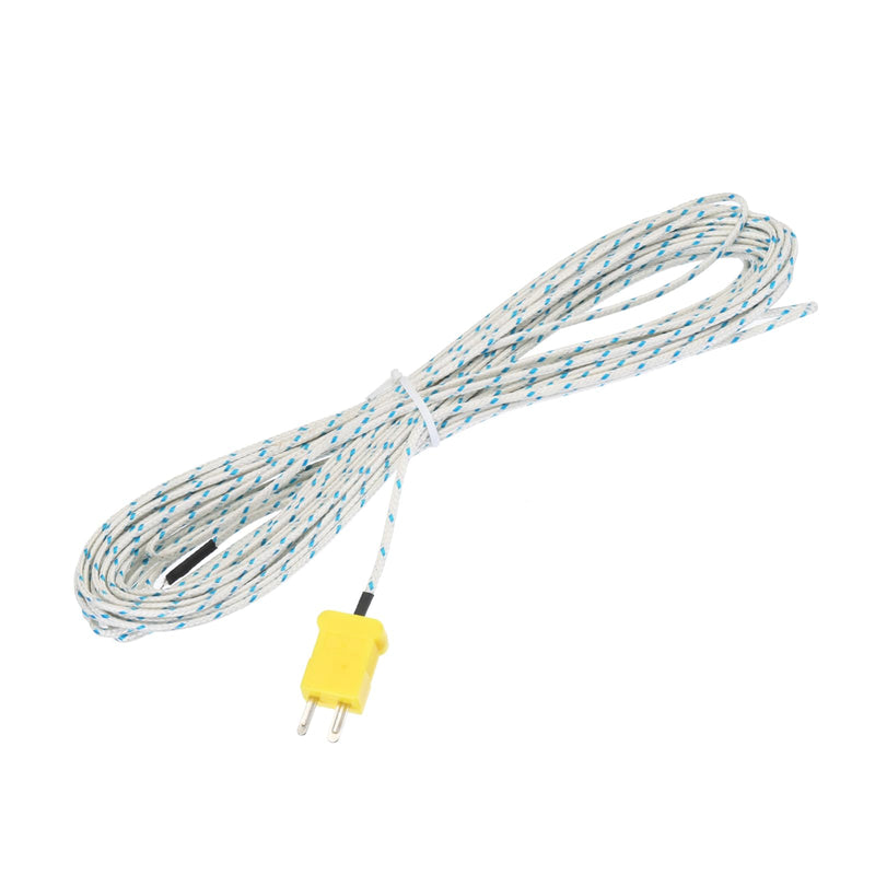 [Australia - AusPower] - MECCANIXITY K Type Thermocouple Mini Connector Temperature Sensor Probes Fiberglass 33ft -50 to 400°C(-58 to 752°F) 