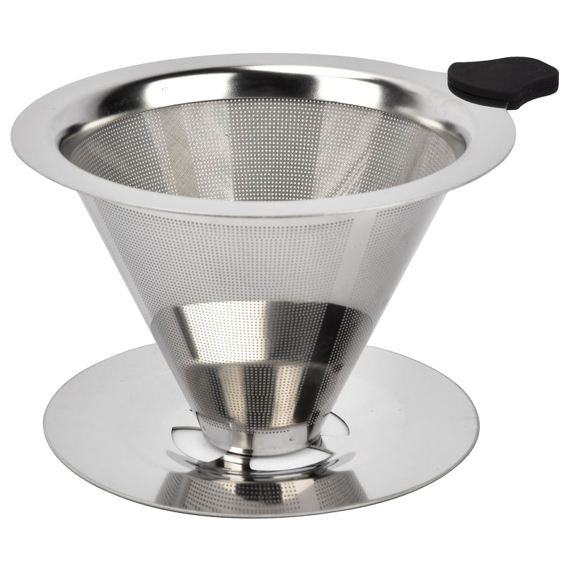 [Australia - AusPower] - NKOVE Pour Over Coffee Dripper Stainless Steel Reusable Filter Paperless Cone Coffee Maker Dripper for 1-2 Cup 