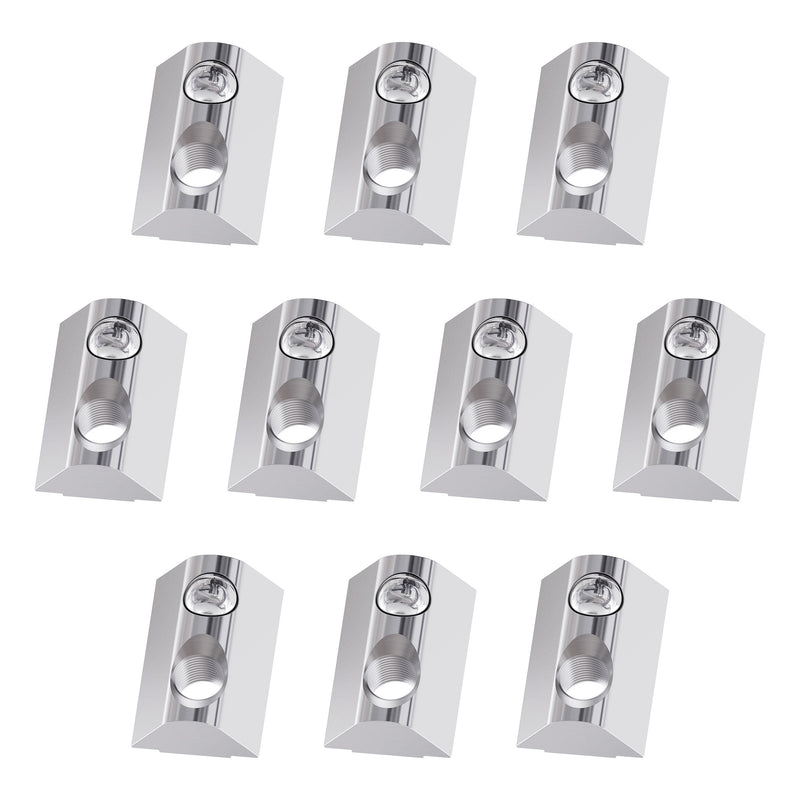 [Australia - AusPower] - 10PCS M8 Spring T Nut European Standard 4040 Series Aluminum Extrusion, Roll Ball Elastic Nuts, Roll-in T Spring Nuts, M8 Half Round T Nut Tee Slot Nuts for 4040 Series Aluminum Profile 40M8-Ball 