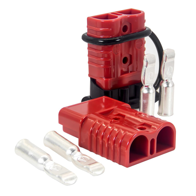 [Australia - AusPower] - W LAIWO 175A Battery Quick Connect/Disconnect Connector, 2-Pack 12V Wire Harness Plug Kit, 1/0 Gauge Battery Power Cable Connector with Silicone(Plastic) Cover for Car Forklift Motor Winch Trailer silicone-175A 