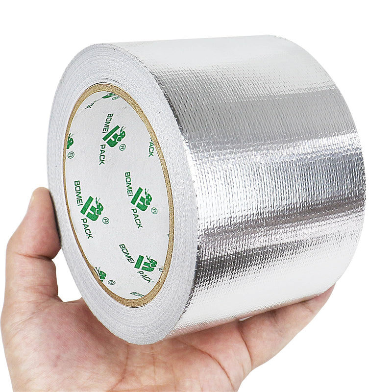 [Australia - AusPower] - BOMEI PACK Adhesive Aluminum Foil Heat Shield Tape Barrier 3in x 66ft, Fiberglass Thermal Insulation Reflective Material High Temp Protection 3in*66ft 