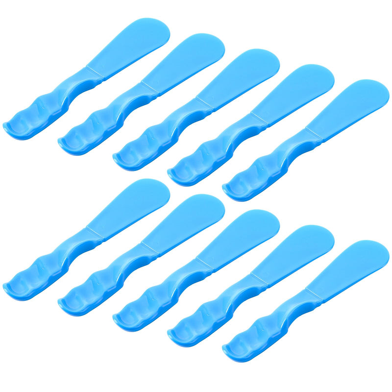 [Australia - AusPower] - JMU Dental Mixing Spatula, 10pieces Autoclavable Plastic Dental Mixer Spatula for Alginate Impression Plaster Materials, Blue 10 