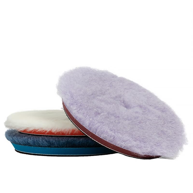 [Australia - AusPower] - SGCB Pro 6" Wool Buffing Polishing Pads 3Pcs Coarse Medium Light Cutting Car Wool Polishing Pads,Wool Buffing and Polishing Pads Wool Buffing Wheel for 6 Inch Car Polisher Compounding, Polishing 6â€œ Set 