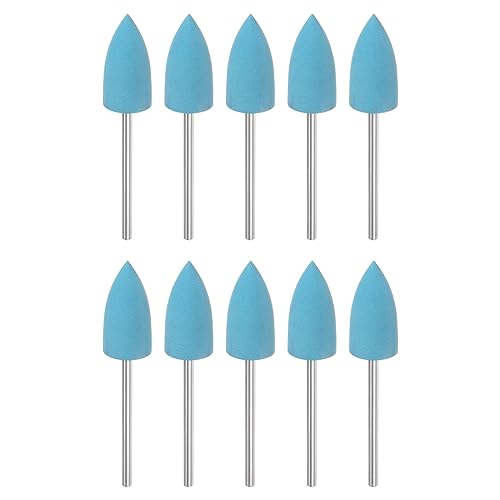 sourcing map Pack of 10 Sanding Pins, 10 x 51 mm, Grinding Attachment for Cordless Screwdriver, 2000 Grit, Large Tip, Handle Diameter 2.35 mm, Professional Polishing Accessories for Grinding, Polishing blue