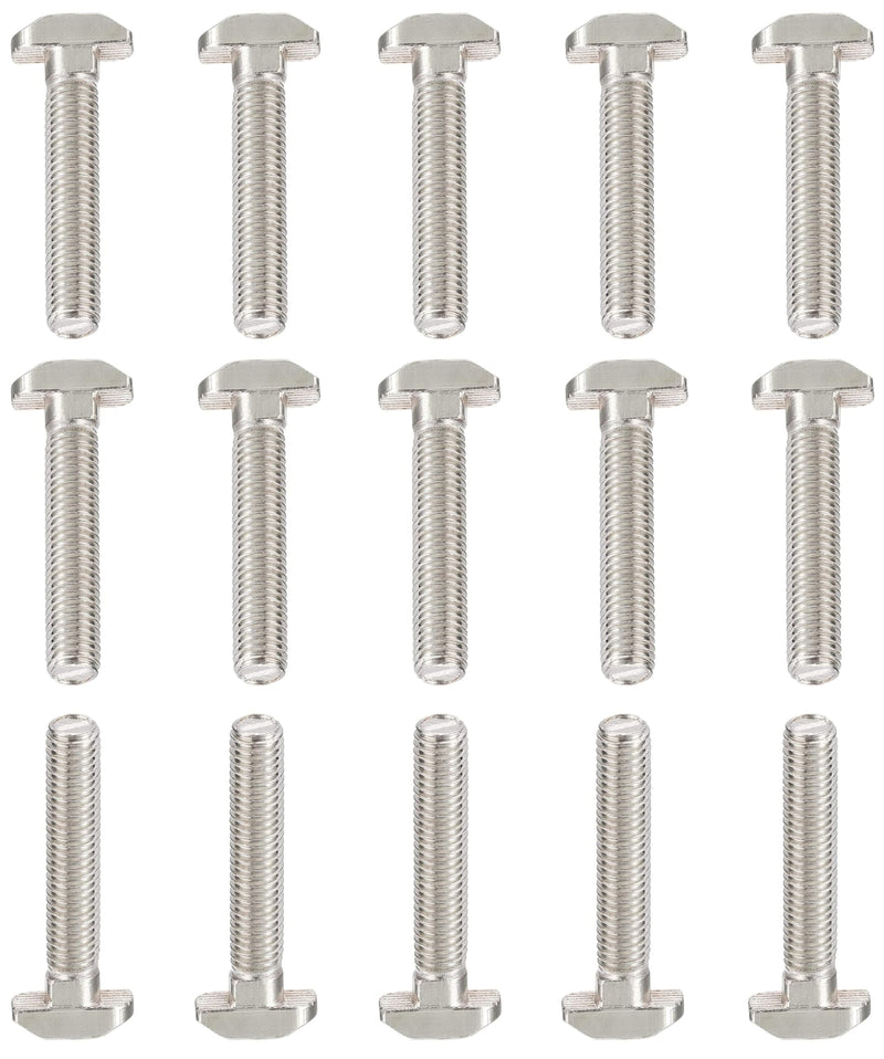 [Australia - AusPower] - M8 x 40mm T-Slot Drop-in Stud Sliding Bolts, Carbon Steel Hammer Head Bolt T Screw, T-Bolt T Shape Stud Sliding Screw for 40 Series Aluminum Profile, 15PCS M8 x 40mm 