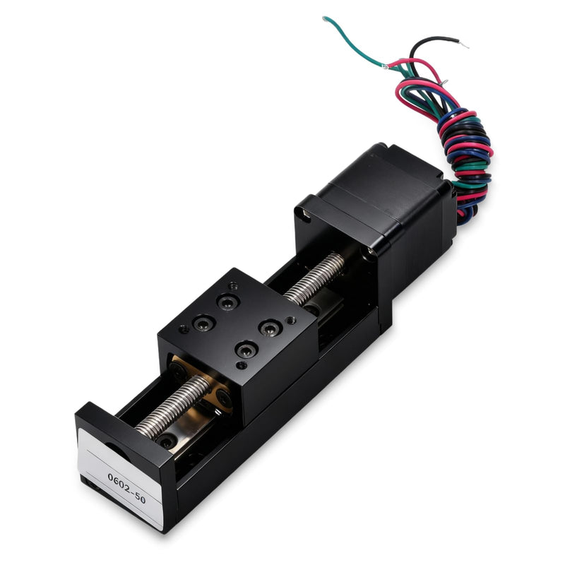 28 Stepper Motor Mini Linear Rail Slide Actuator, 50mm Stroke, X Y Z Stage with T Screw Rod, DIY CNC Router Parts