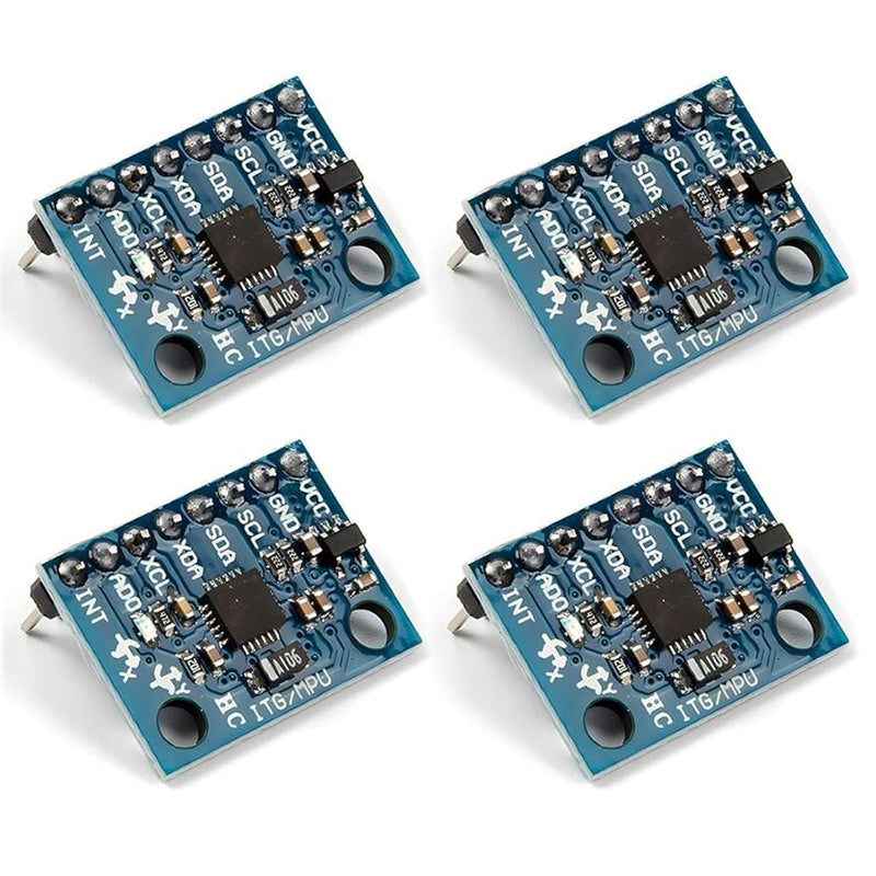 [Australia - AusPower] - 4PCS Pre-Soldered GY-521 MPU-6050 MPU6050 Module 3 Axis Accelerometer Gyroscope Module 6 DOF 6-axis Accelerometer Gyroscope Sensor for Raspberry Pi Pico and Other Models 