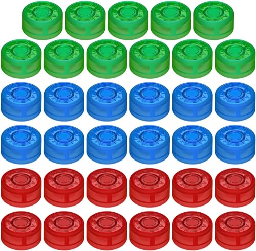 DaierTek 8PCS Metal Foot Switch Topper with 2 Set Screws + 35PCS Guitar Effect Pedal Footswitch Topper 25MM Cap