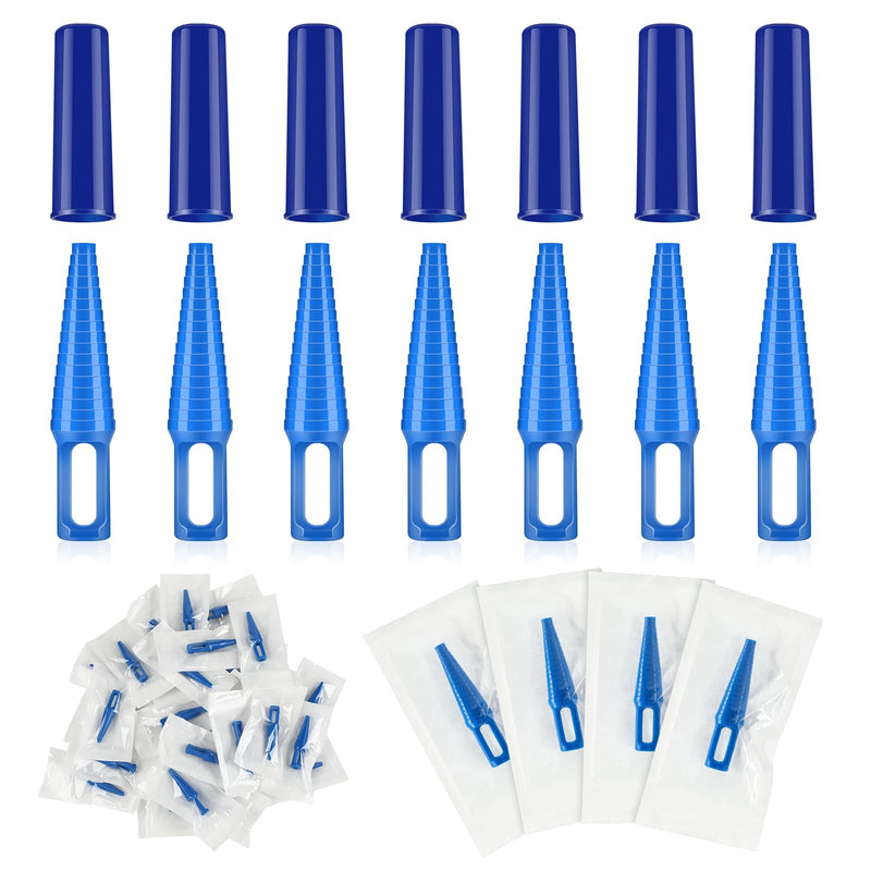 [Australia - AusPower] - 30 Sets Catheter Plugs Tube Tip Protector Cap Individually Package Catheter Adapter Catheter Supplies, Blue 