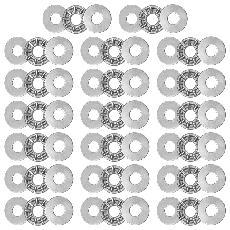 [Australia - AusPower] - uxcell TC411 Thrust Needle Roller Bearings with Washers 1/4" Bore 11/16" OD 5/64" Thickness 20pcs 1/4" x 11/16" x 5/64" 20 