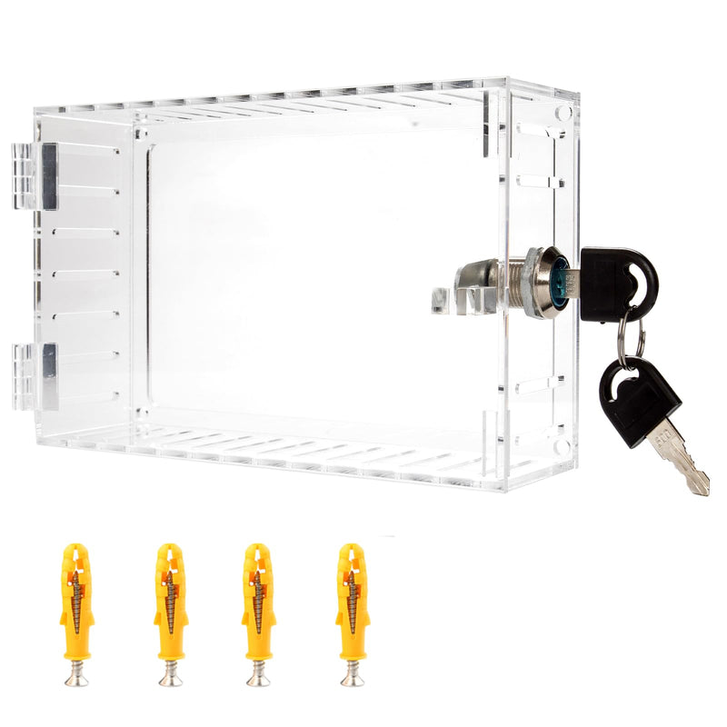 [Australia - AusPower] - Thermostat Lock Box Universal Thermostat Cover Thermostat Lock Box with Key Large Thermostat Guard Thermostat Cover with Lock Fits Thermostats 6.3''*4.72''*2.2'' Or Smaller 