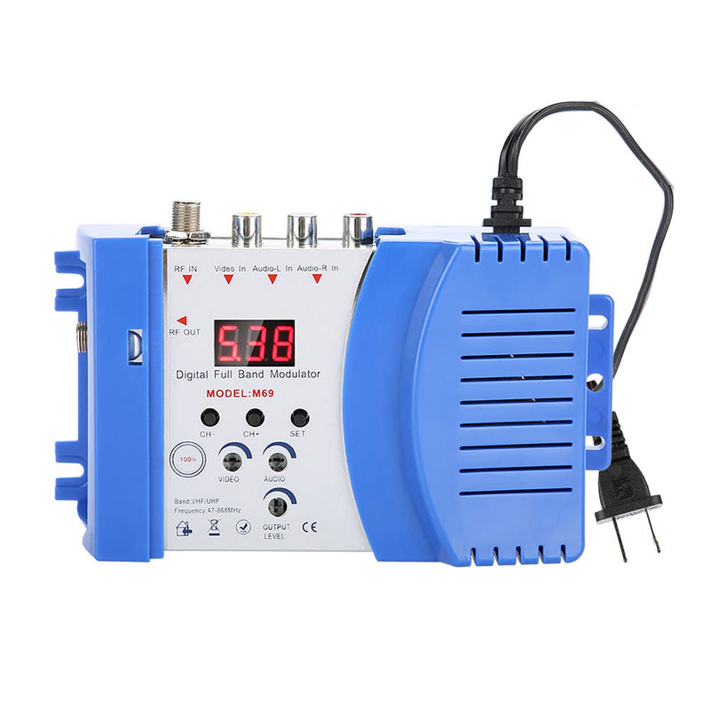 [Australia - AusPower] - M69 AVRF AVTV Converter VHF UHF Modulator, Digital AV to RF Signal Converter, Adjustable Output, Clear Picture, Easy Installation, US Plug 