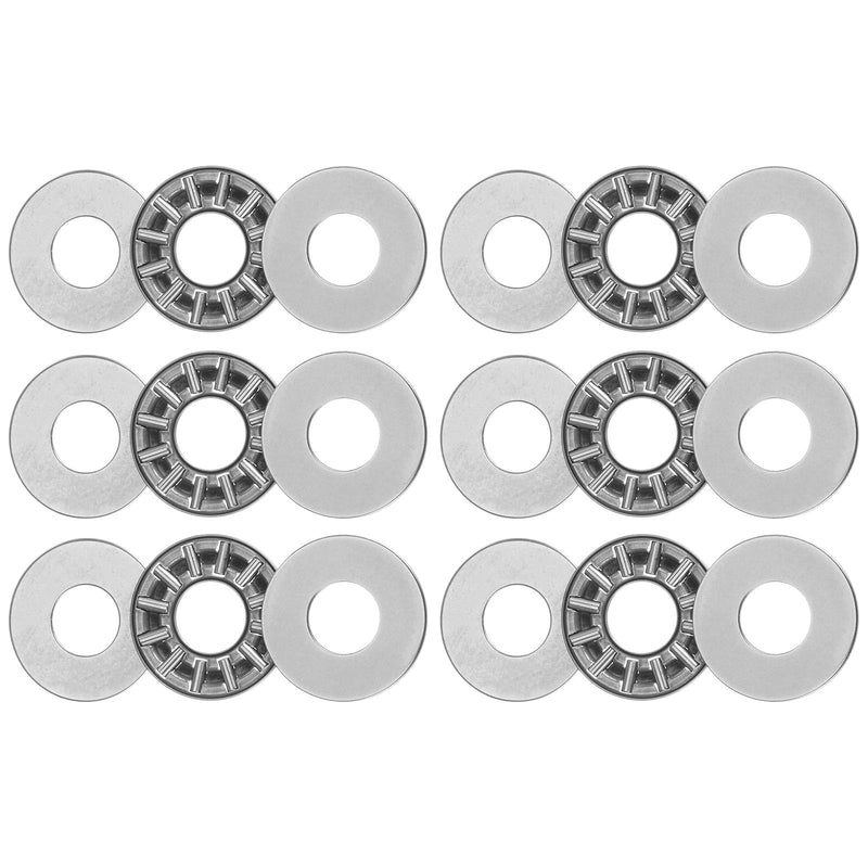 [Australia - AusPower] - uxcell AXK1024 Thrust Needle Roller Bearings with Washers 10mm Bore 24mm OD 2mm Thickness 6pcs 10mm x 24mm x 2mm 6 
