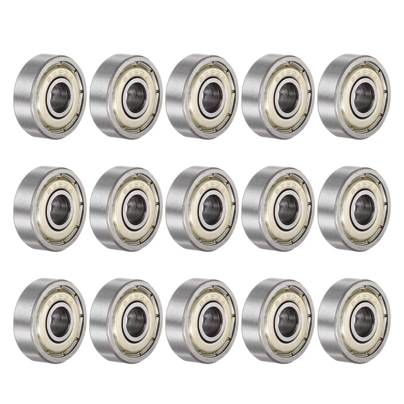 [Australia - AusPower] - uxcell 15pcs 625ZZ Deep Groove Ball Bearings 5mm Bore 16mm OD 5mm Thick Carbon Steel Double Shielded ABEC3 Z1 Bearing for Motors 5mm x 16mm x 5mm 15 