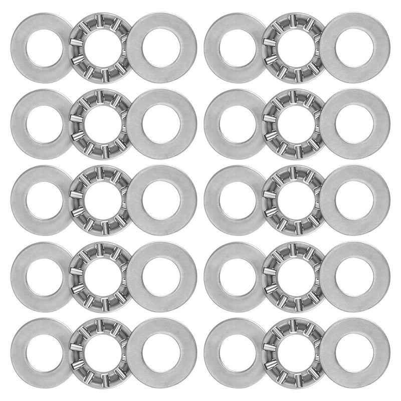 [Australia - AusPower] - uxcell TC613 Thrust Needle Roller Bearings with Washers 3/8" Bore 13/16" OD 5/64" Thickness 10pcs 3/8" x 13/16" x 5/64" 10 