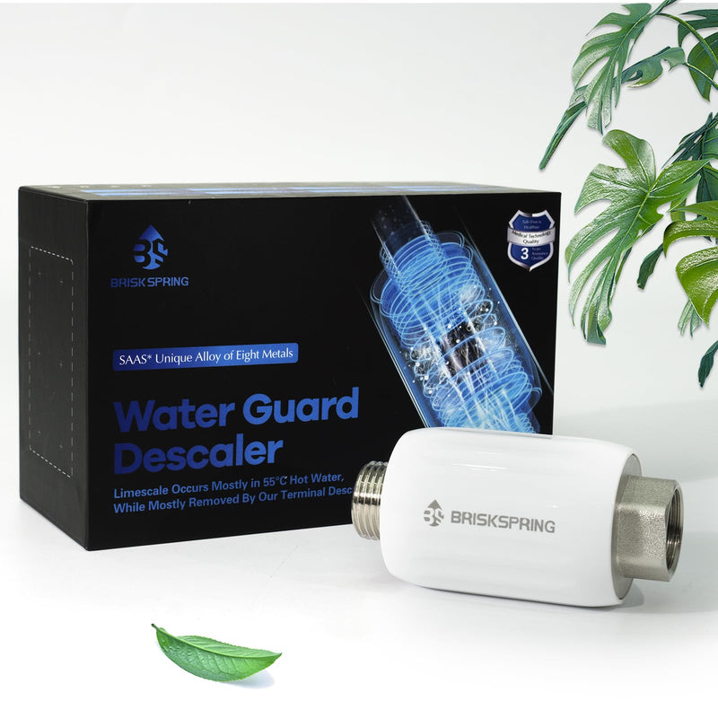 [Australia - AusPower] - Salt Free Water Descaler, Water Heater Softener, Prevent Scale Buildup On Water Heaters, Faucet, Smart Toilet & Washer, Scale Inhibitor Inline Water Descaler System, 1/2" Connector K1 