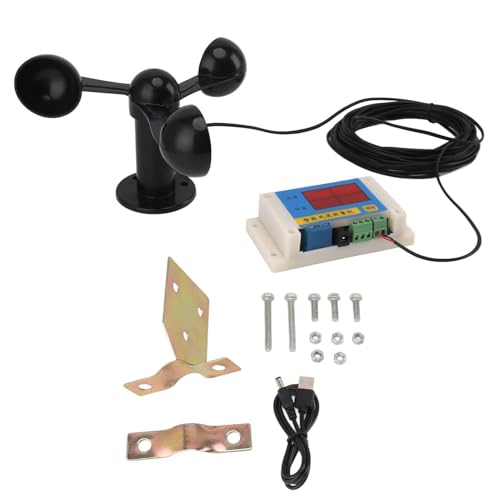 3 Blade Anemometer USB Operated Wind Speed Meter Tower Crane 5V High Precision Measurement Power Failure Memory Function Outdoor