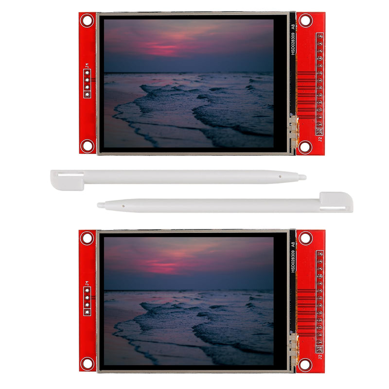 [Australia - AusPower] - 2pcs 2.8" SPI TFT LCD Display Touch Panel ILI9341 240x320 TFT LCD Touch Screen Shield 5V/3.3V STM32 Display Module SPI Serial with Touch Pen 