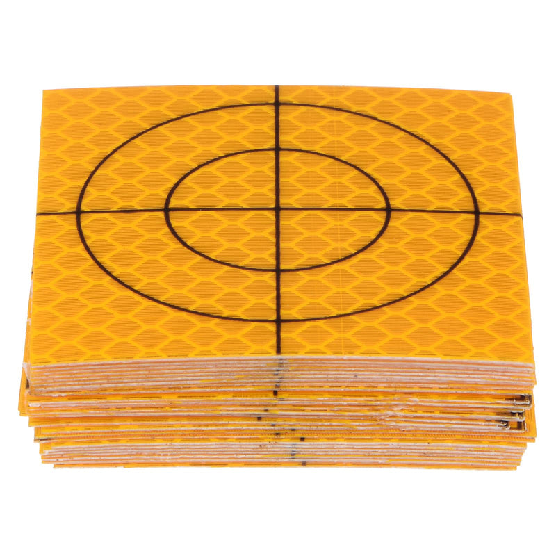 HARFINGTON 30pcs Survey Reflector Sheets 60x60mm Self-Adhesive Reflective Tape Survey Target Mark for Total Stations, Yellow