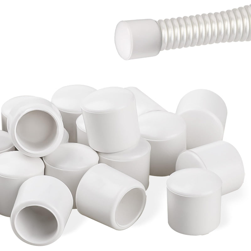 [Australia - AusPower] - 20PCS 0.39 Inch Door Stoppers Rubber Tip Replacement,Door Stop Bumper Tips, Door Stop Caps for Door Wall Protection ?White? White 