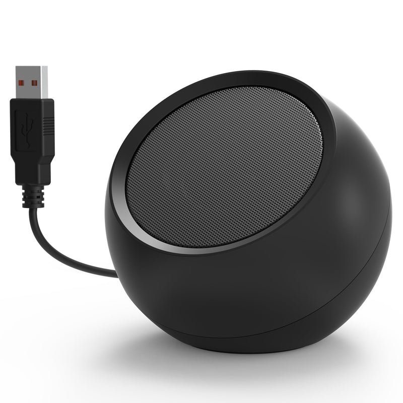 [Australia - AusPower] - [Upgraded] USB Computer Speakers for Desktop PC Laptop | Small Plug-N-Play External Speakers with Crystal-Clear Sound, Loud Volume, Rich Bass, Compatible with Windows/macOS/ChromeOS/Linux – Portable Single 