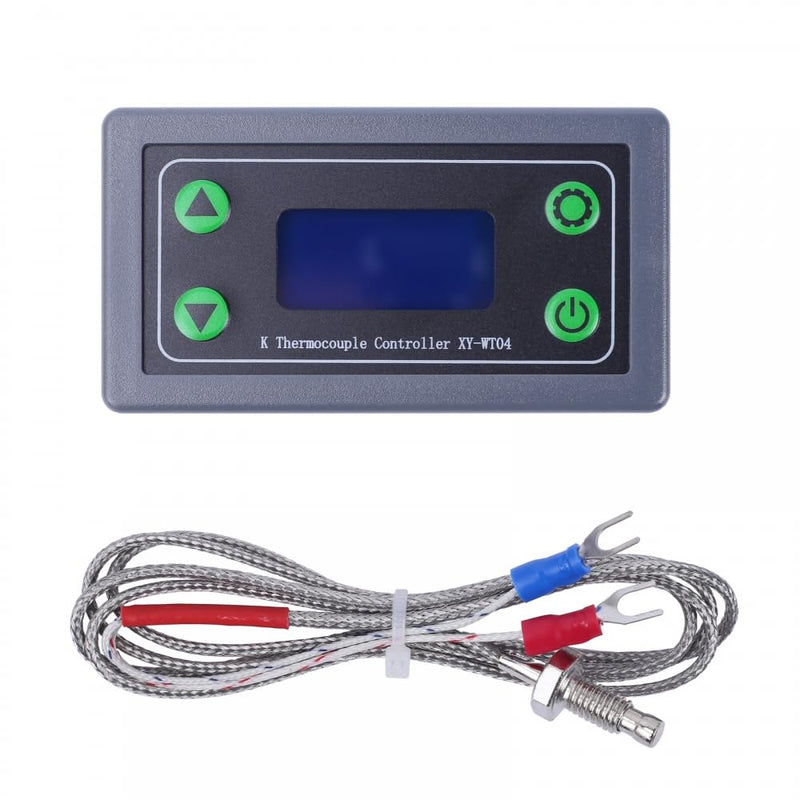 [Australia - AusPower] - DONGKER XY-WT04 High Temperature Digital Thermostat,-99-999 ℃ 1m K-Type Thermocouple Temperature Sensor LCD Display 10A Relay Switch Controller 