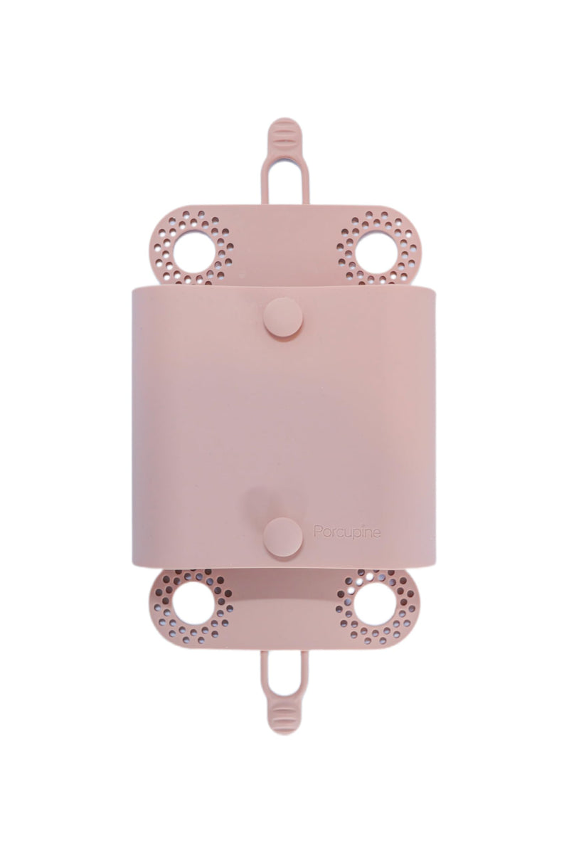 Porcupine Shower Wall Hair Catcher, Modern Silicone Design Collects & Conceals Hair in Bathroom, Prevents Clogged Drains, Reusable, Removable, Easy to Clean, Heavy Duty Hanger Included (Dusty Pink) Dusty Pink