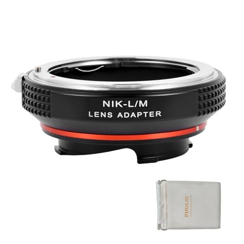 PHOLSY Lens Mount Adapter Compatible with Nikon F Lens and Leica M Camera Nikon F / AI to Leica M