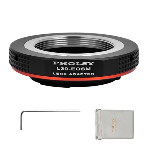 PHOLSY Lens Mount Adapter Compatible with M39 LTM Lens to Canon EF-M Camera Leica 39mm to EOS M