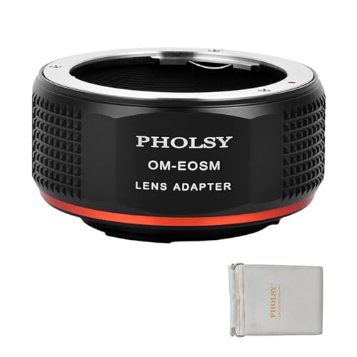 PHOLSY Lens Adapter Compatible with Olympus OM Lens and Canon EF-M Camera Olympus OM to EOS M
