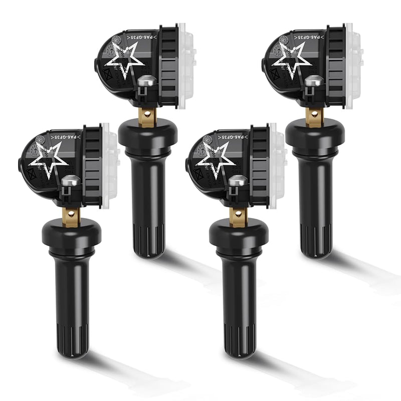 CARORAV TPMS Sensor GM, Tire Pressure Monitoring System Sensor fit for Buick Chevy Cadillac GMC- Silverado Equinox Tahoe Traverse Replaces 13598771 13598772 13586335 13581558 4-Pack