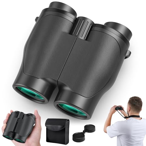Aurosports 16x32 Binoculars for Adults and Kids - 16x High Power Binoculars for Detail Observation - Low Light Vision Easy Focus Compact Binocular for Bird Watching Hunting Travel Gifts for Men 16x32-Compact