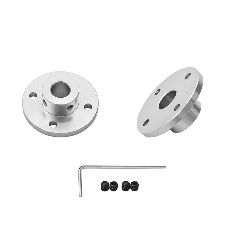 [Australia - AusPower] - 2Pcs 12mm Aluminium Alloy Flange Coupling Connector, Rigid Guide Model Coupler Accessory, Shaft Axis Fittings for DIY RC Model Motors 2 