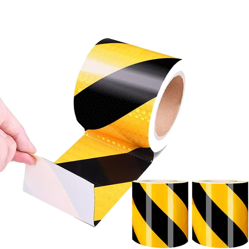 Reflective Tape - Outdoor Waterproof Black Safety Tape 2" X10' Reflective Stickers for Trailers, Vehicles & Boat