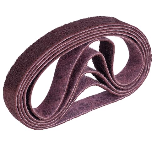 Non-woven Sanding Belt, Fleece Belt, Pipe Belt Sander, Sander SC-BL 40 x 760 mm, Pack of 5, Grit Range (Grade: Medium, Colour: Red, Grit: 120) Grade: Medium, Colour: Red, Grain: 120